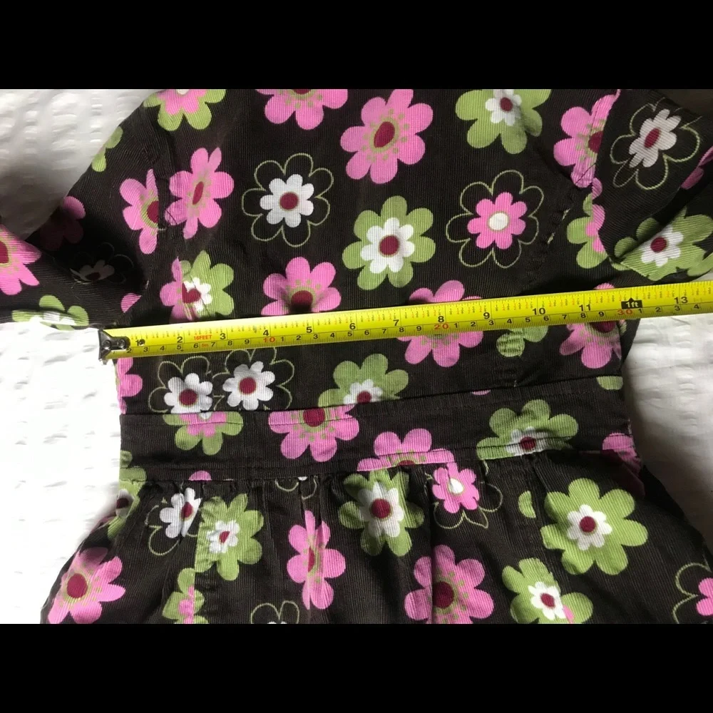 ME JANE Girls Medium Corduroy ruffle floral Jacket